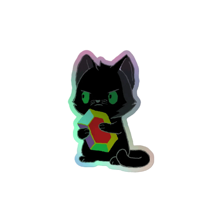 Rupee Cat Holographic Sticker product image (2)