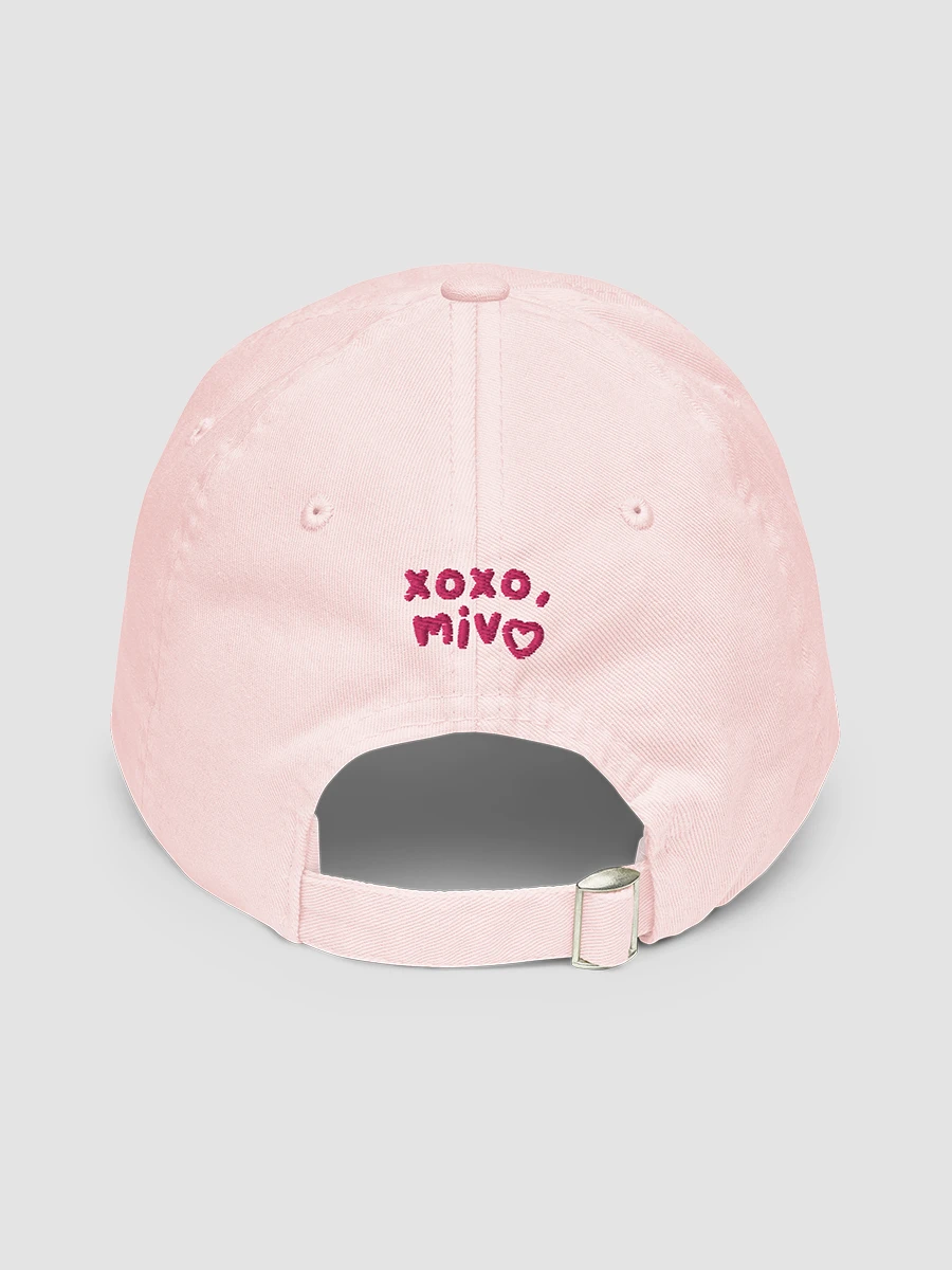 embroidered heart dad hat (pastel pink) product image (2)