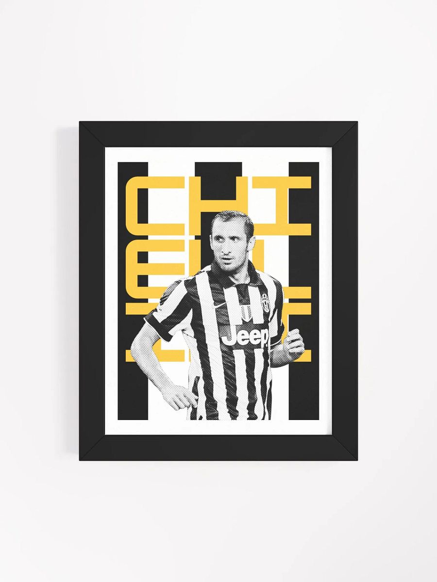 Giorgio Chiellini BW Juventus Name Art Framed Print product image (4)