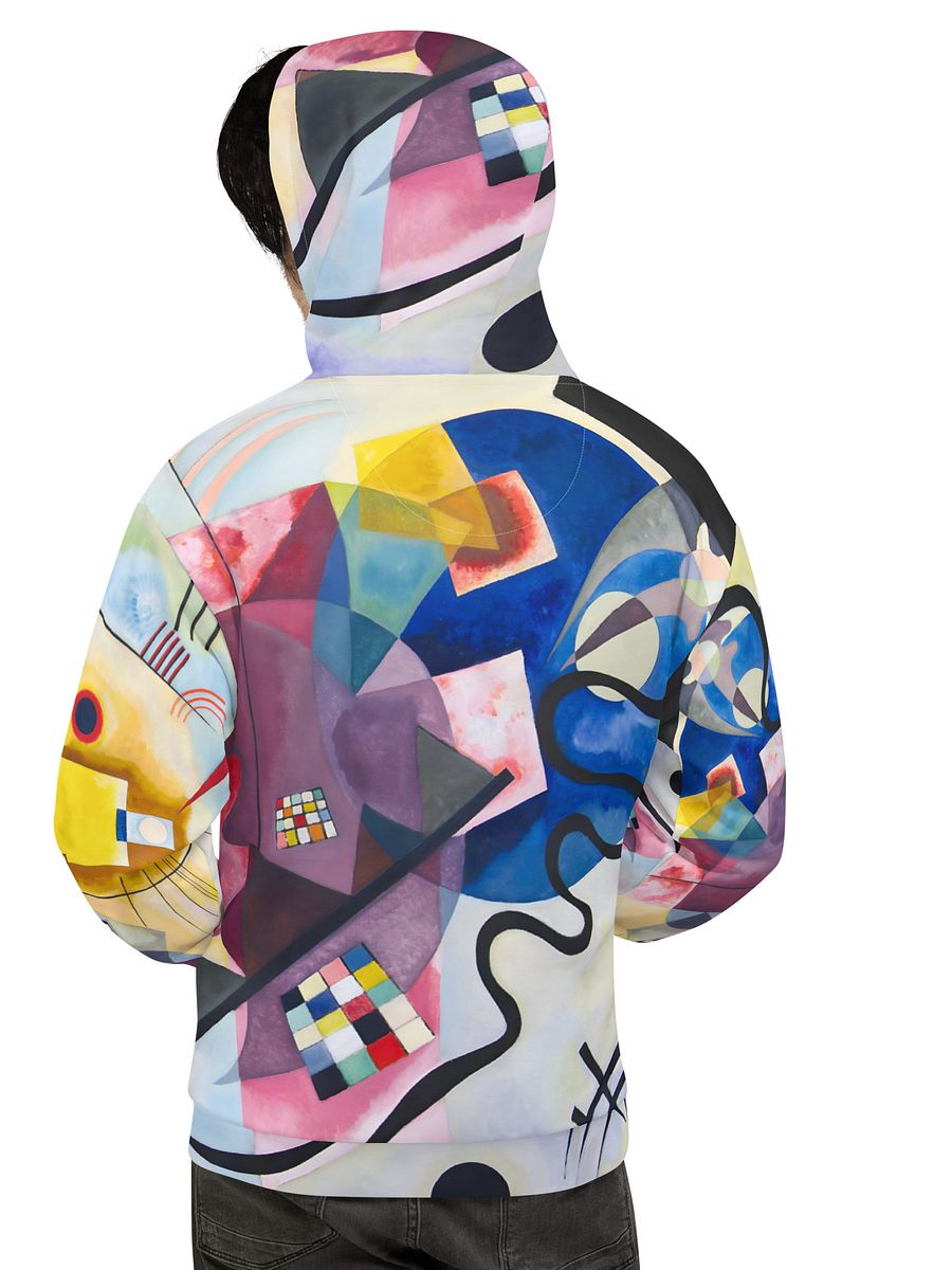Yellow-Red-Blue Abstract All-Over Print Recycled Unisex Hoodie product image (5)