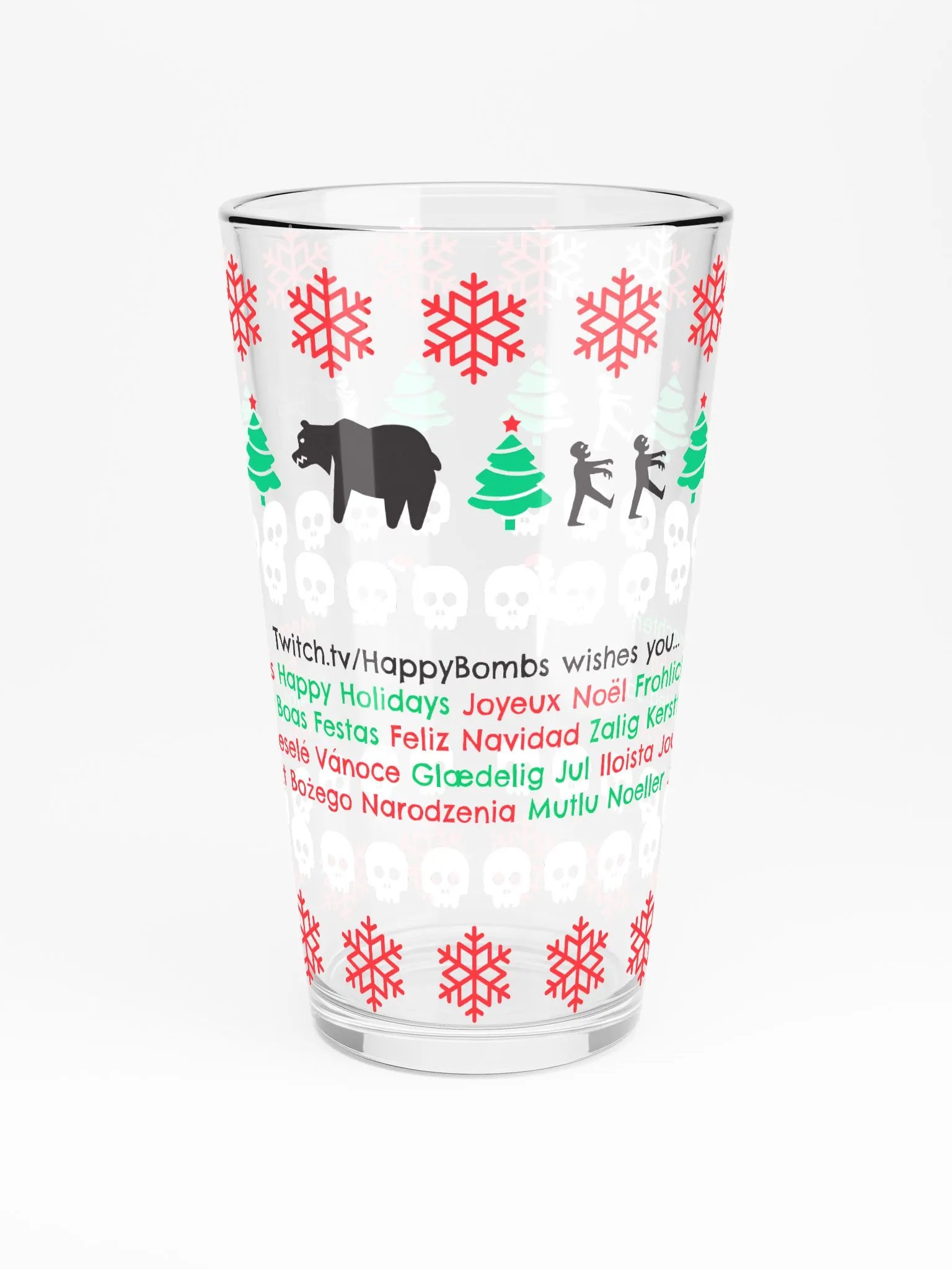 Limited Edition HappyBombs Christmas Glass product image (3)
