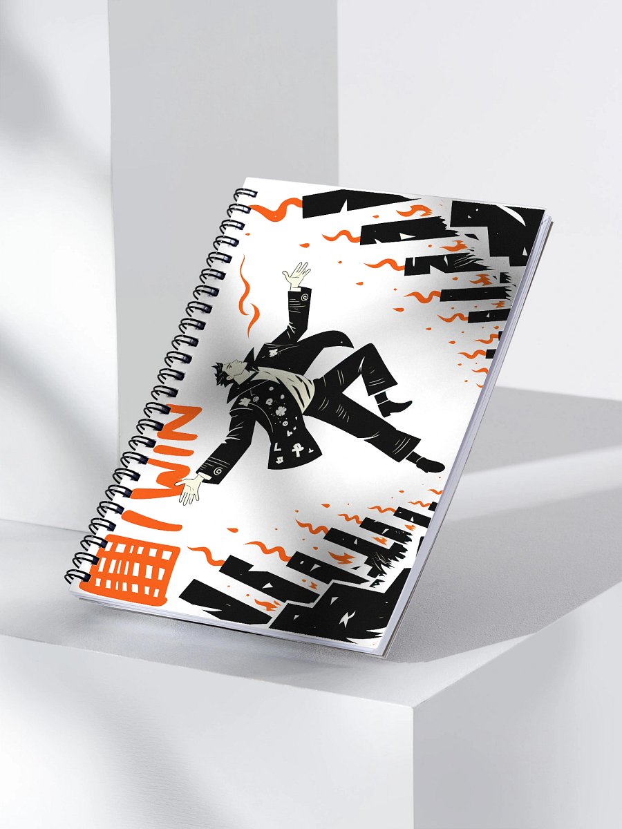 I Win Flame Art Print – Bold Triumphant Spiral Notebook product image (3)