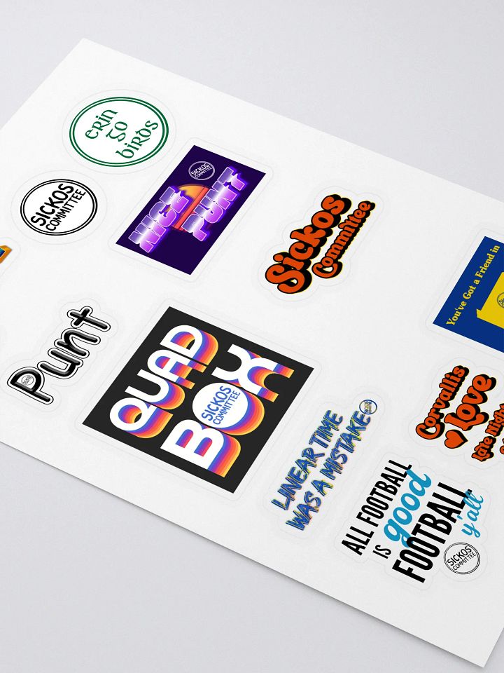 Sickos Committee Sticker Sheet (11 Stickers) product image (2)