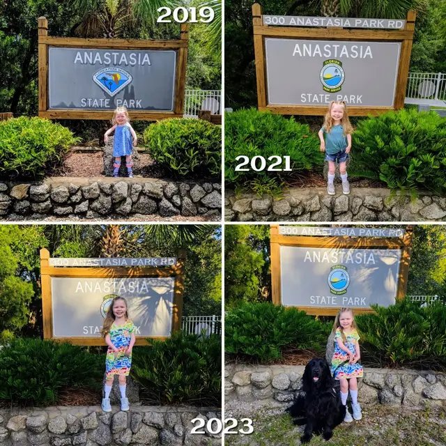 Every time we've traveled from Michigan to Florida for Ana's medical treatment and new braces we stop to document her growth in the town named just for her. 😂 #anastasiastatepark #teamamcana #medicaltravel  Sharon posted an update on the GoFundMe earlier, which you can find the link to the update with more details here in our bio link, in our IG stories, or see the update on the GoFundMe platform under Team AMC Ana but first, from our family… THANK YOU SO MUCH, AGAIN!! 💙 This GoFundMe was so unexpected. Honestly, when Sharon told me she was doing it I never thought it would go past $3k for the van, but you all have made such a HUGE difference in our lives — not only financially, but in the mental and emotional energy around here too. For the past 2-3 years, it's felt like we’ve been facing some kind of otherworldly resistance at every turn. Every time we thought we were moving forward and making progress, something major would knock us back. At one point, I had lost all hope that we’d ever get out of the hole we were in. But because of your generosity, we’ve been able to jump ahead by what feels like a year’s worth of progress. That shift has given us hope again — hope that we can recover from the struggles of the past two years without it costing Ana’s next ten. That is priceless. From the bottom of my heart, thank you for always helping me continue to give Ana the best care possible. By your presence, by your engagement, by your love, by your help, by your generosity no matter what it's been, so many of you have pulled together to help me move mountains for her that I never could have done on my own.  Looking ahead, Ana’s medical travel is coming up soon. We’ve set aside $2,000 from the GoFundMe to cover the trip down and some lodging while we’re there. We’ll also be putting together a special merch line connected to the trip as it gets closer. Anything that still comes into the GoFundMe before Sharon closes it, and anything raised from that merch line, will go directly toward the travel and making sure home is covered while we’re away. We can never thank you enough. 💙 Find the link to Sharon’s update with more details in our bio link, in our IG stories, or see the update on the GoFundMe platform under Team AMC Ana.