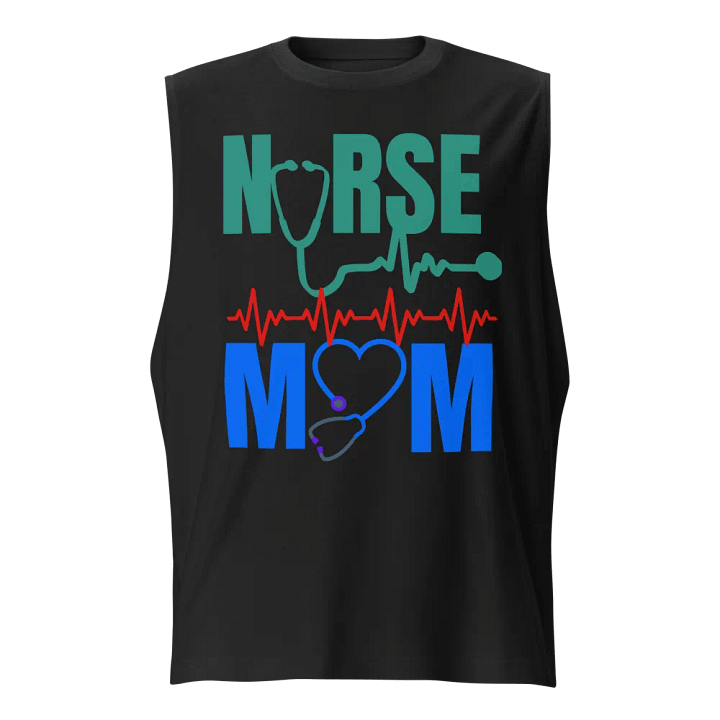 Nurse Mom Heartbeat Muscle Tank product image (1)