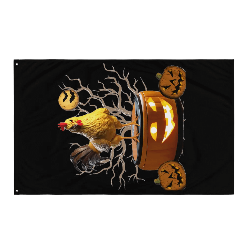 Rooster Rides Again Halloween Flag product image (4)