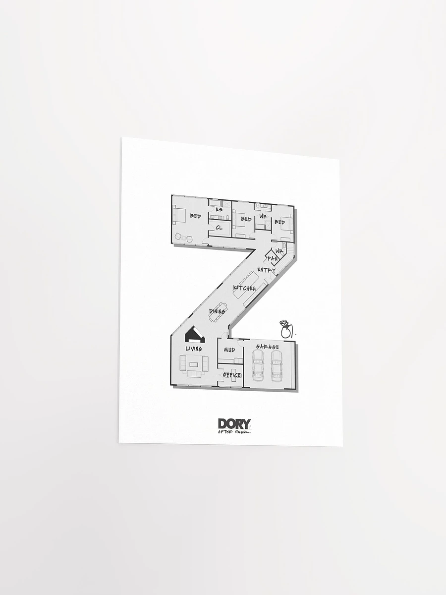 Alphabet Floor Plan Poster - Z product image (3)