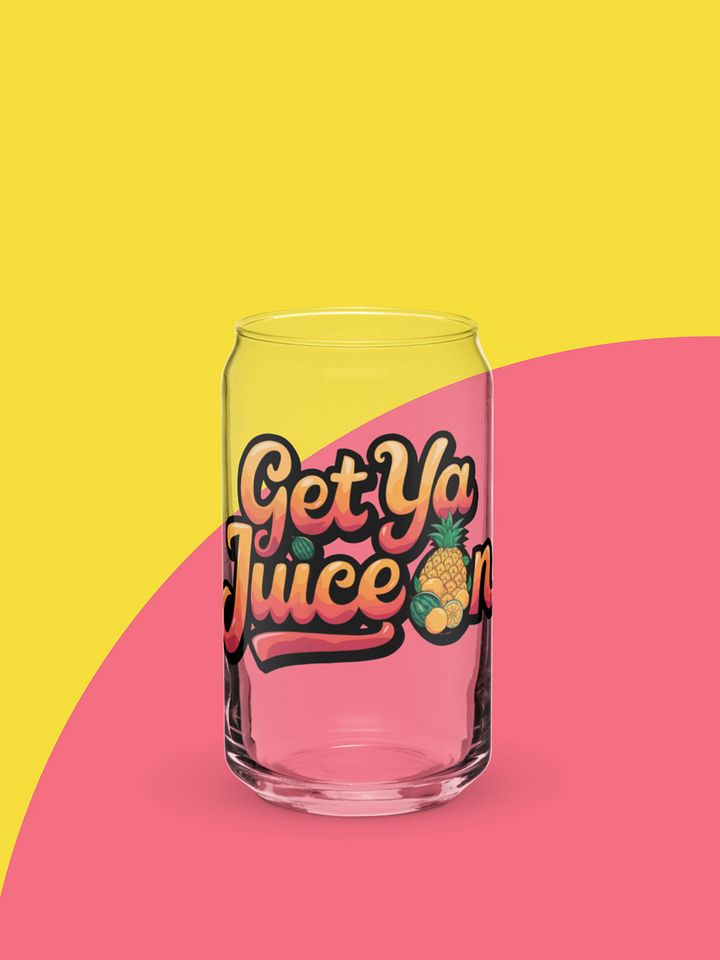 Get Ya Juice On Can-Shaped Glass with or without Lid and Straw product image (1)