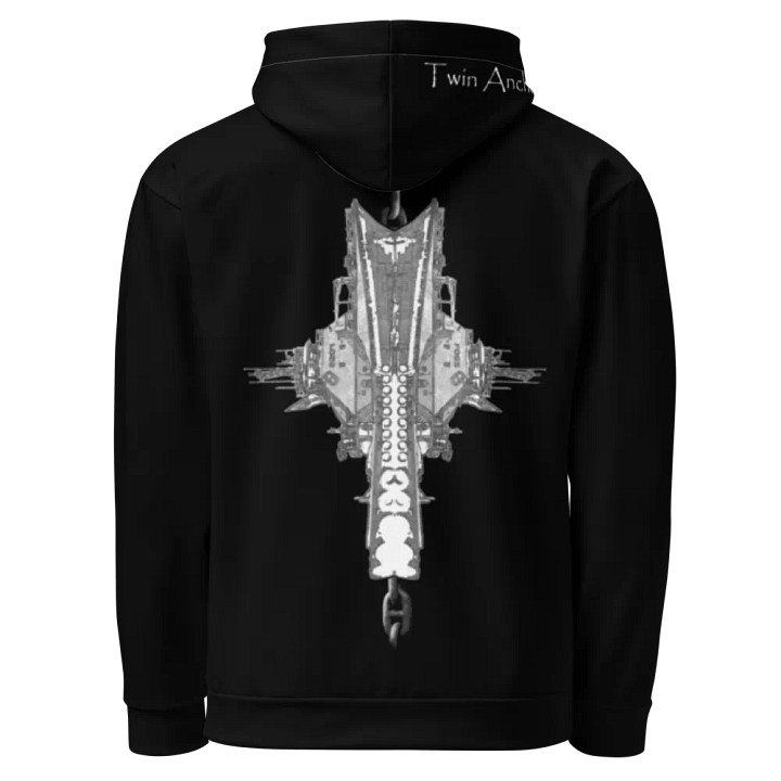 Black Foss double tug Sketch Hoodie product image (1)