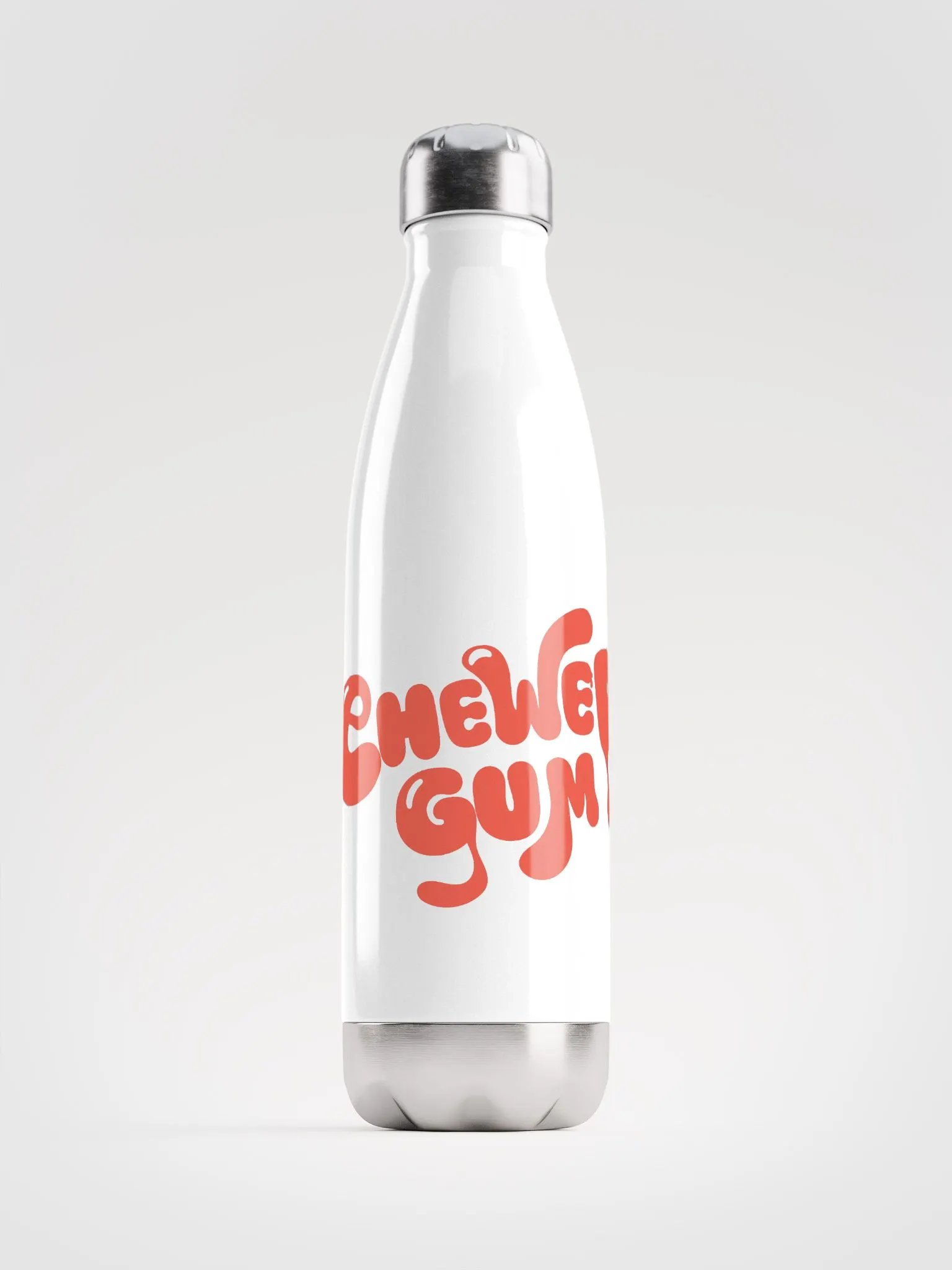 Chewed Gum Steel Water Bottle in Orange product image (1)