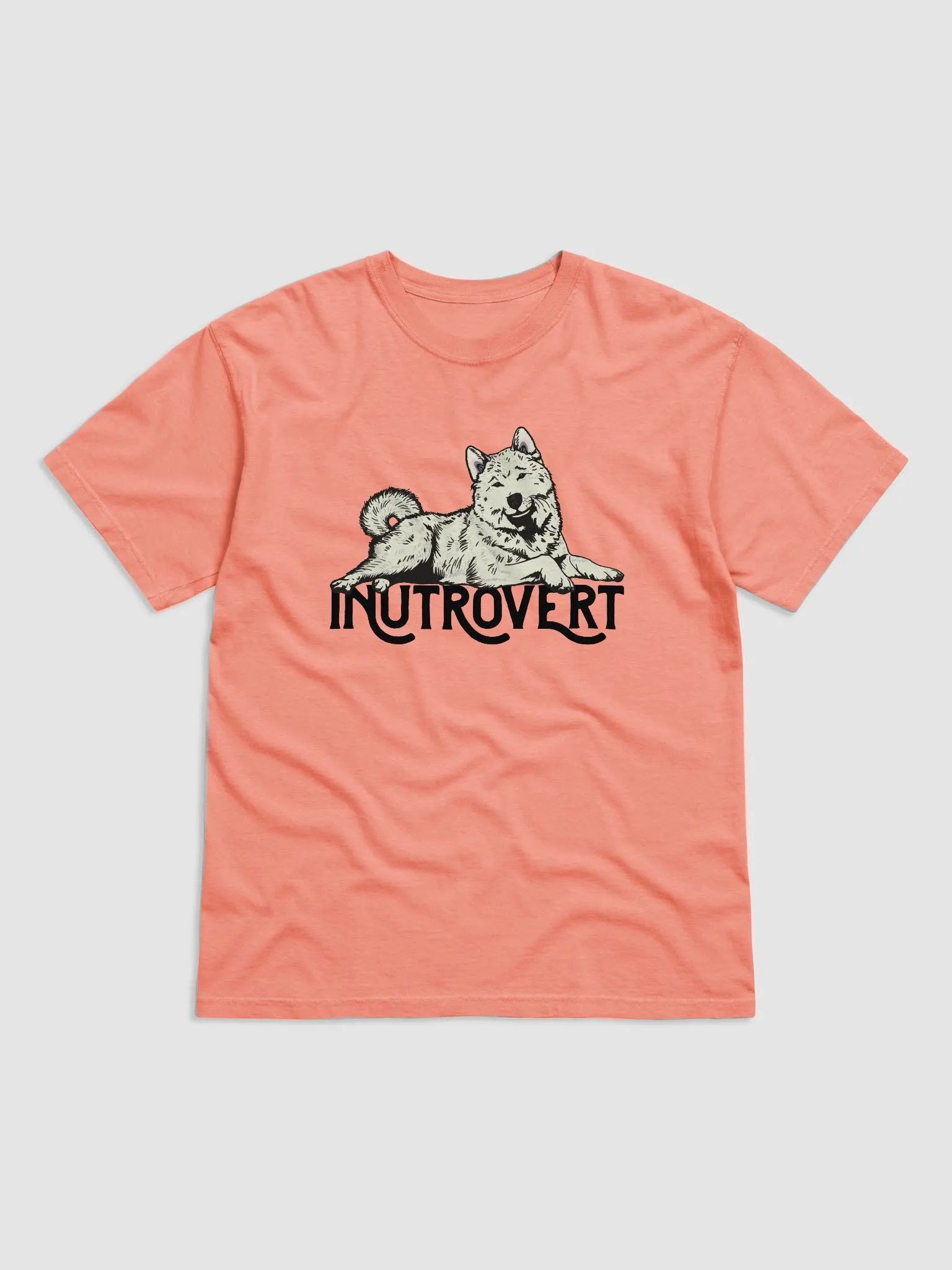 Inutrovert T-Shirt of an Akita Inu (White) | Funny T-Shirt for Akita Paw-rents product image (29)