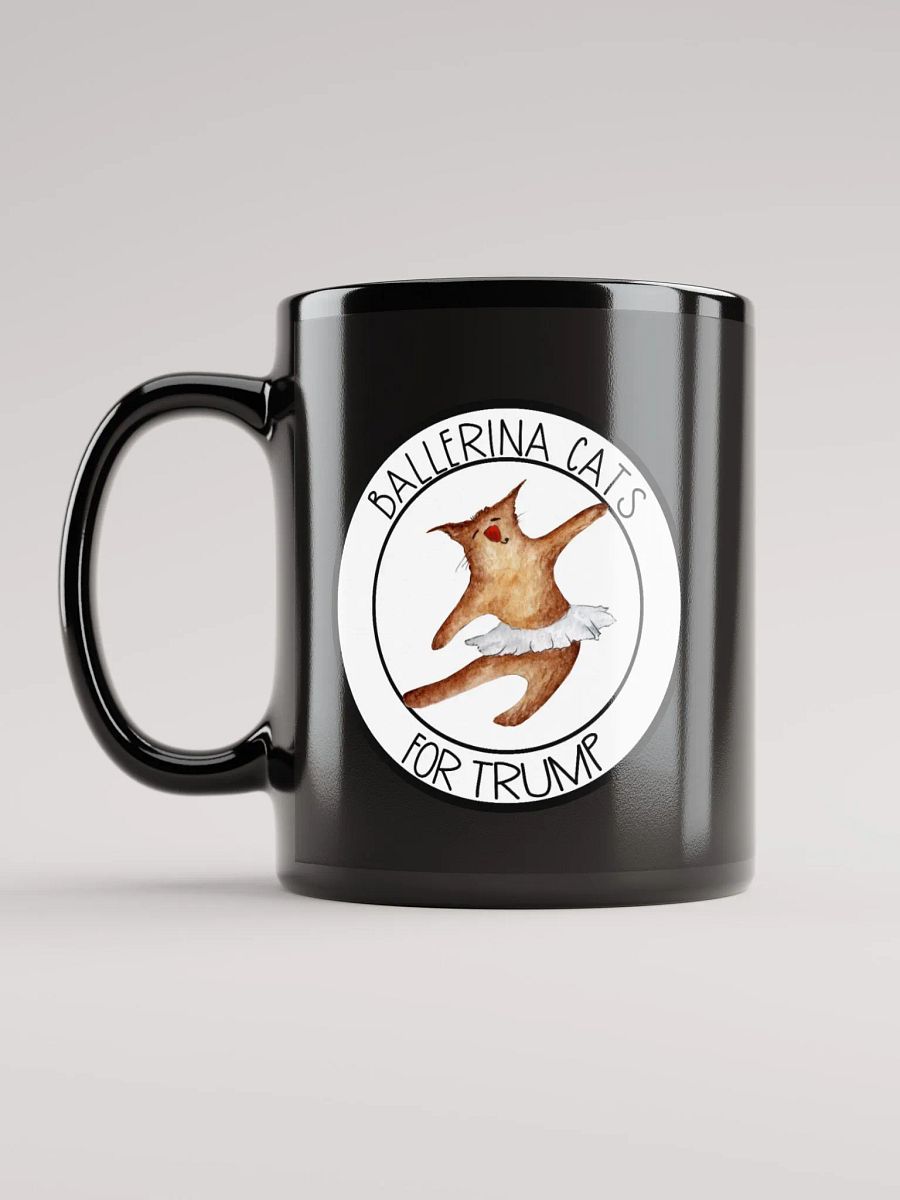 Dancing Ballerina Cat For Trump Black Mug product image (6)