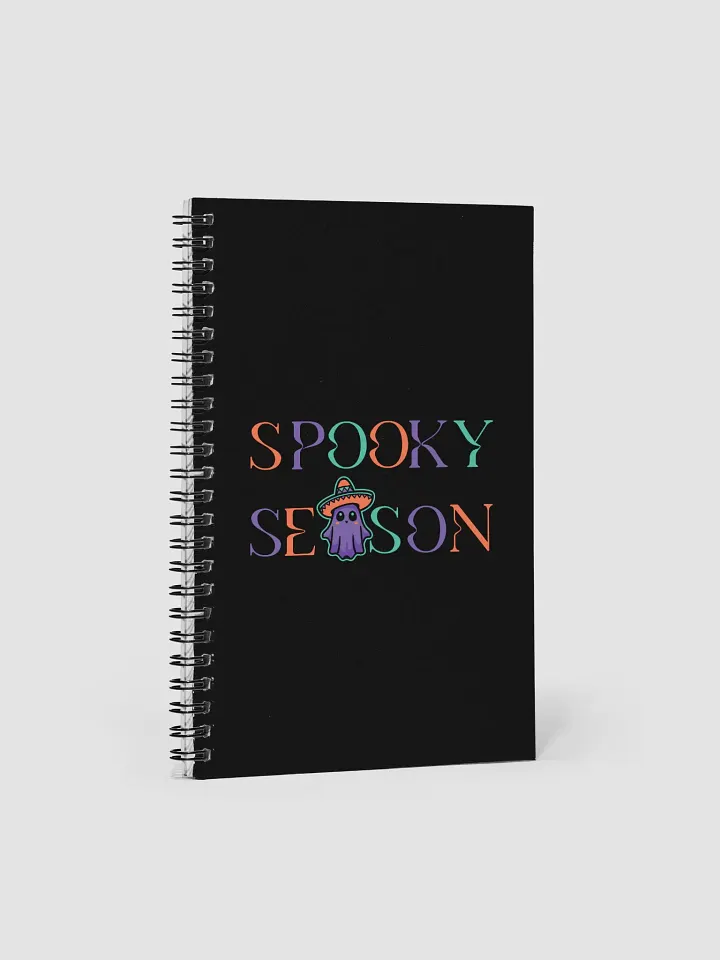 Spooky Season Sombrero Ghost Colorful Dotted Spiral Notebook product image (1)