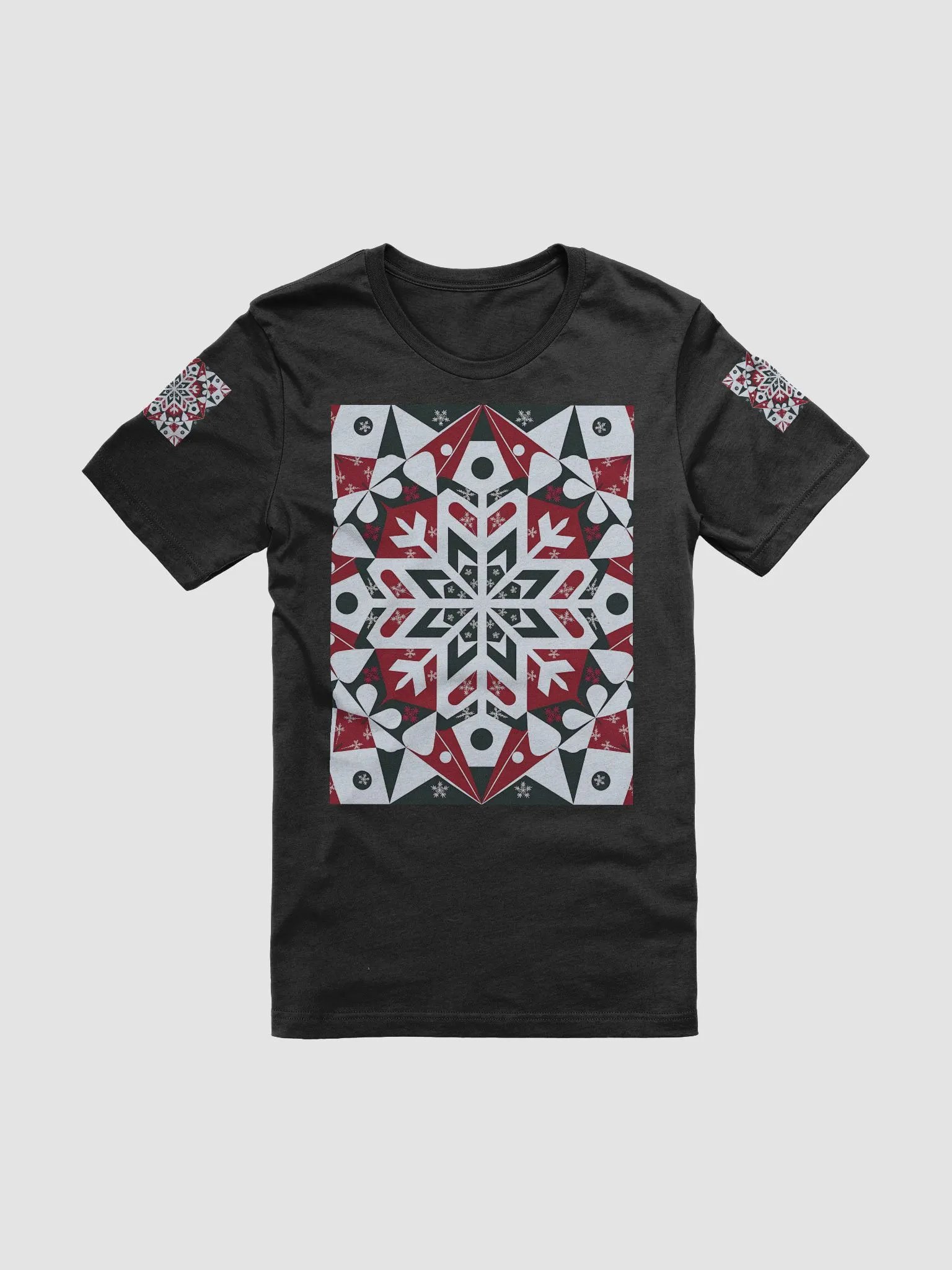 Geometric Snowflake Symmetry T-Shirt product image (1)