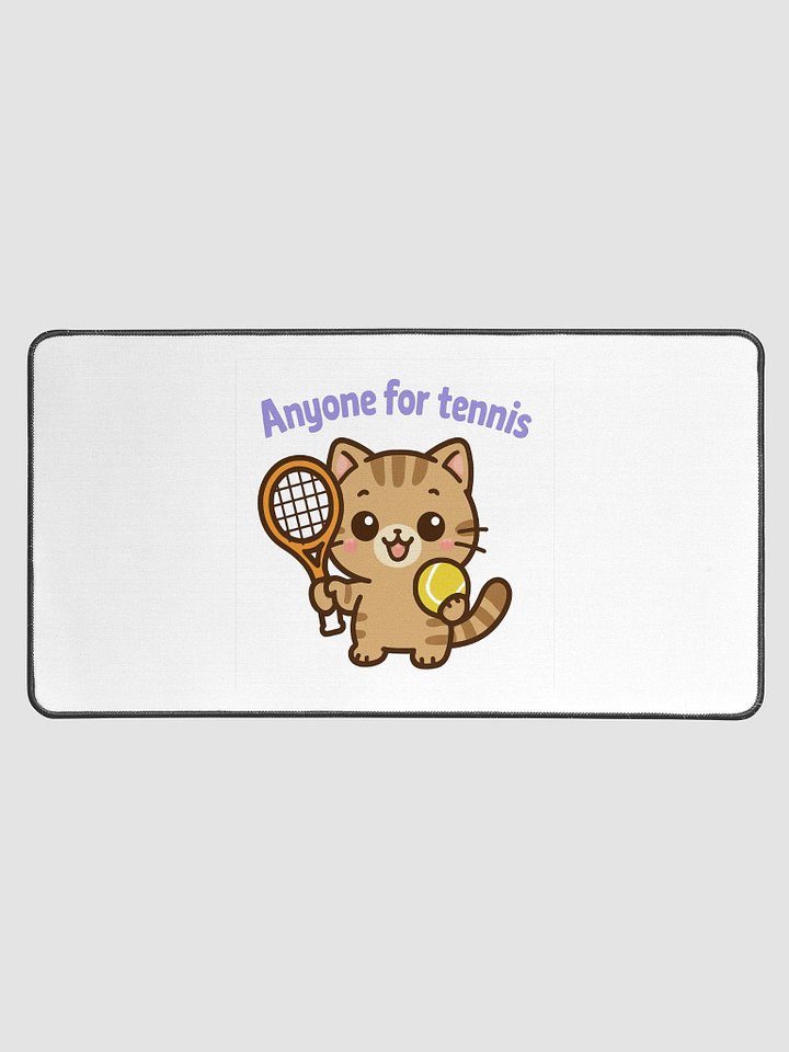 Cheerful Cat Tennis Desk Mat product image (1)