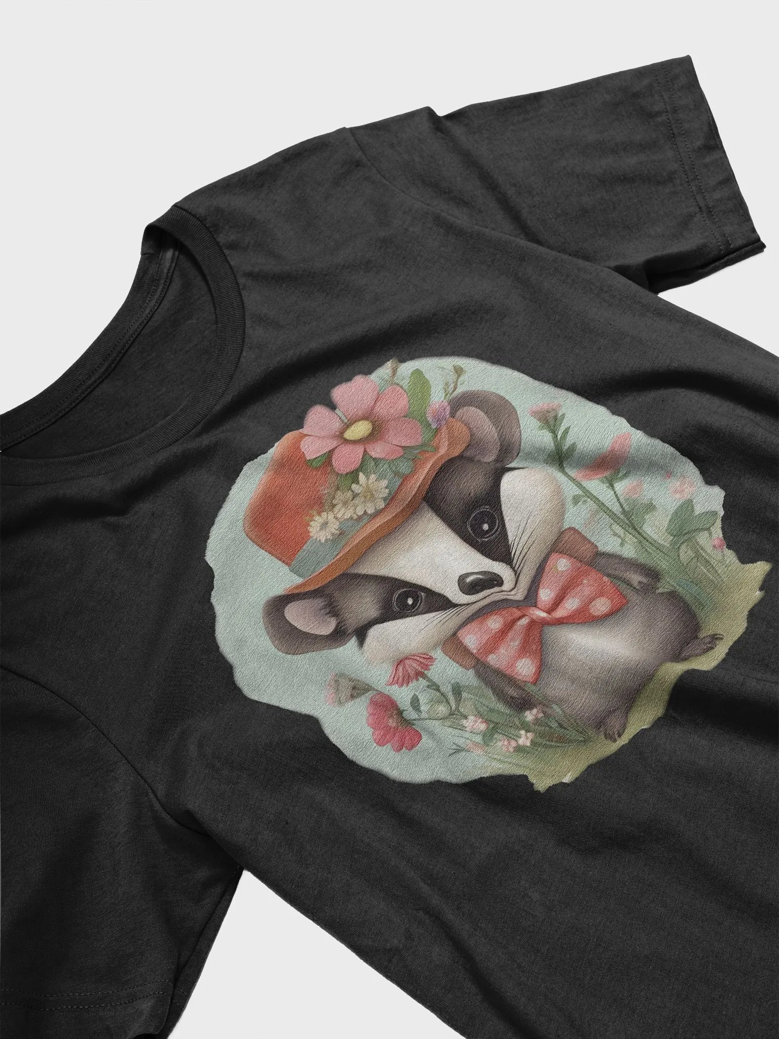 Cute little badger wearing a hat and a bow tie Supersoft T-Shirt product image (20)