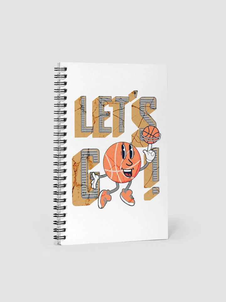 Lets Go Basketball Mascot Spinning Spiral Notebook product image (1)