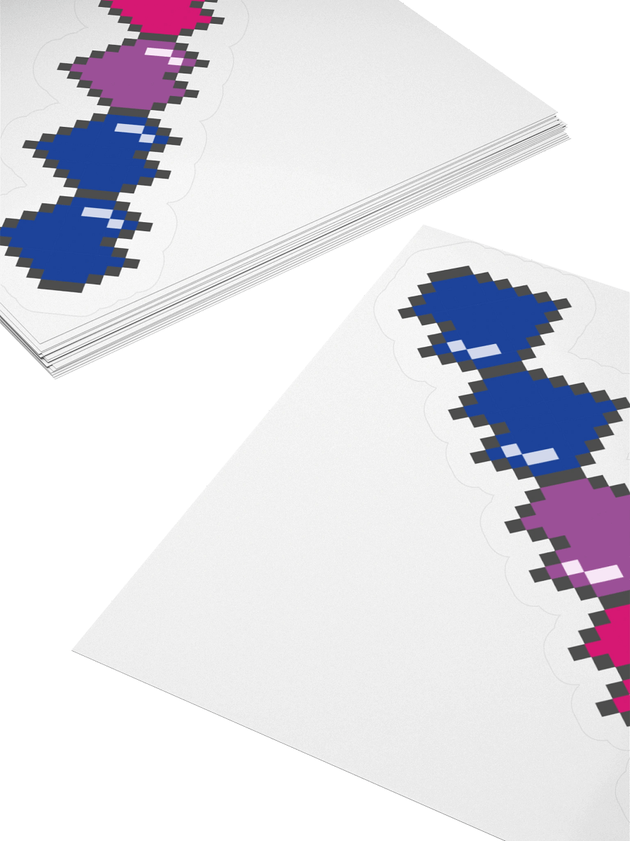 Bisexual Pixel Hearts Sticker product image (16)