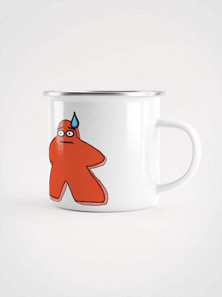 Worried Meeple Enamel Mug product image (1)