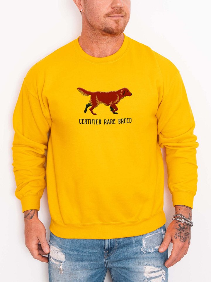 Certified Rare Breed Sweatshirt (Embroidered) of a Flat Coated Retriever(Chocolate) product image (2)