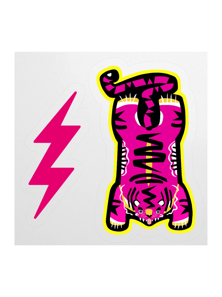 Pink Electric Tiger - Sticker product image (1)