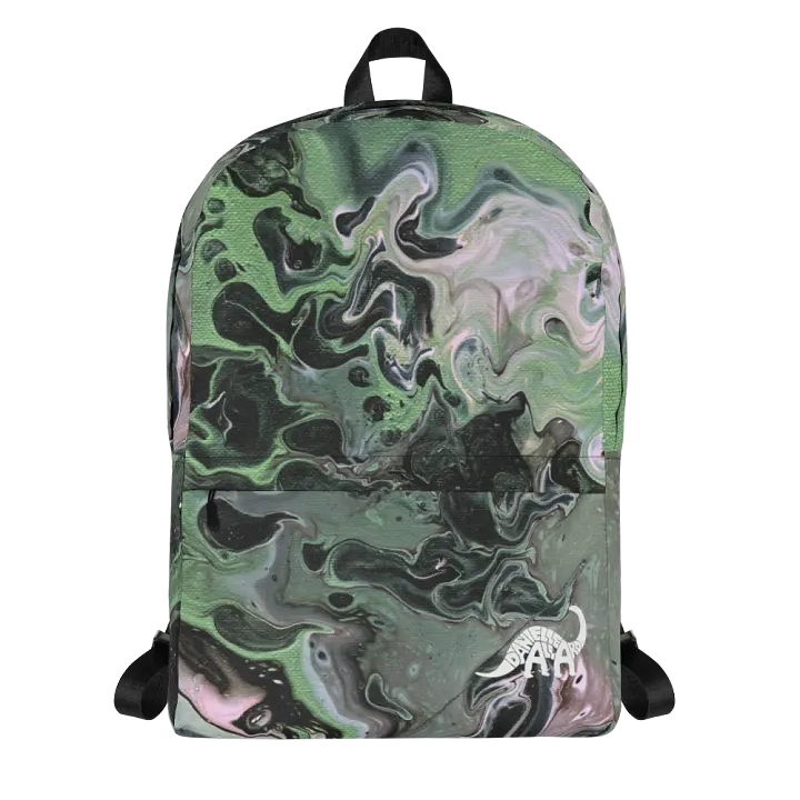 Metallic Green Fluid Acrylic Backpack product image (1)