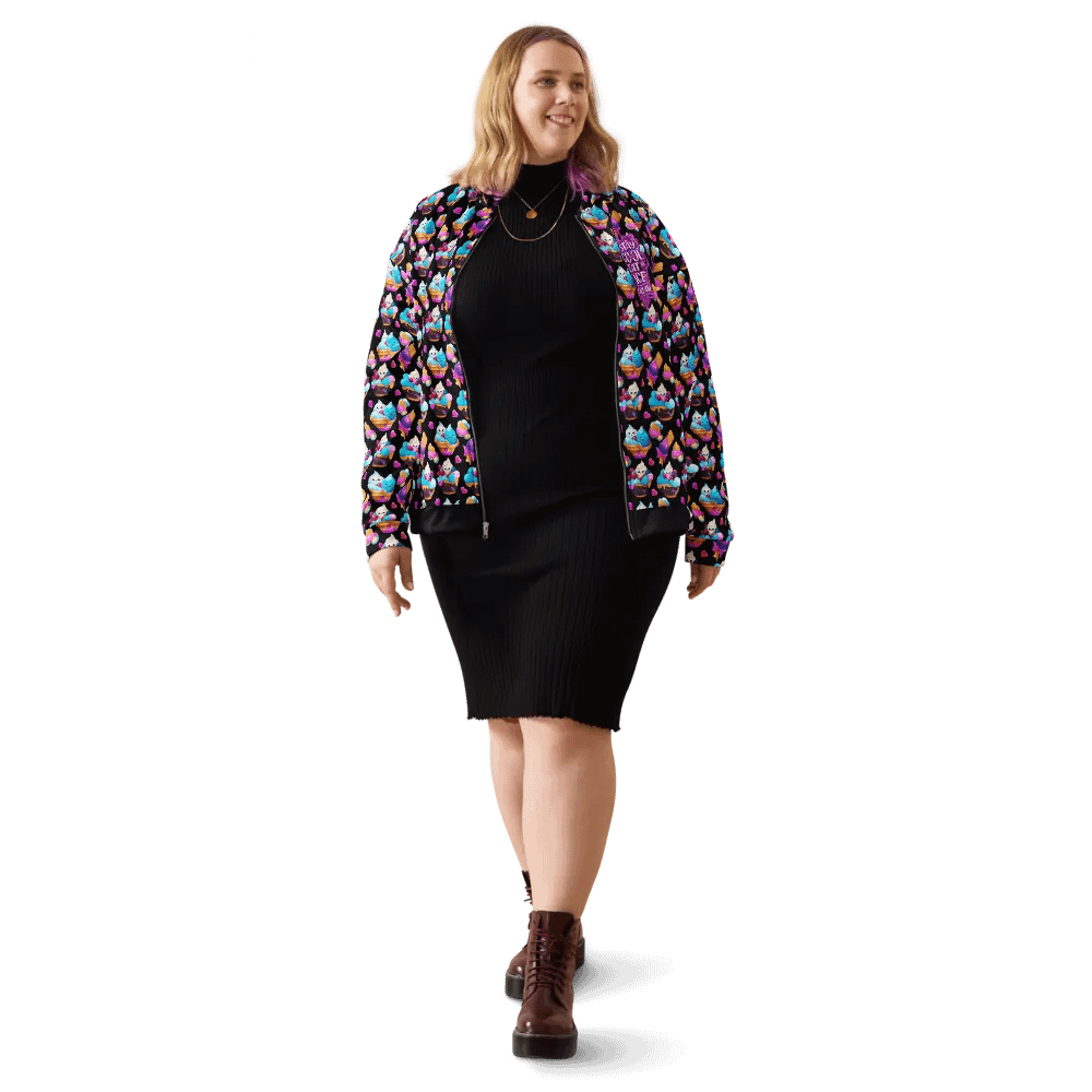 Ice Cream Pattern All Over Print Bomber Jacket product image (2)