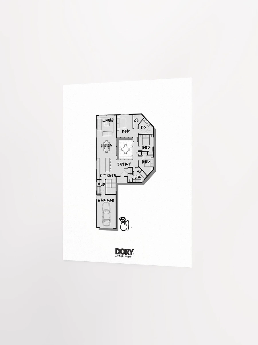 Alphabet Floor Plan Poster - P product image (2)