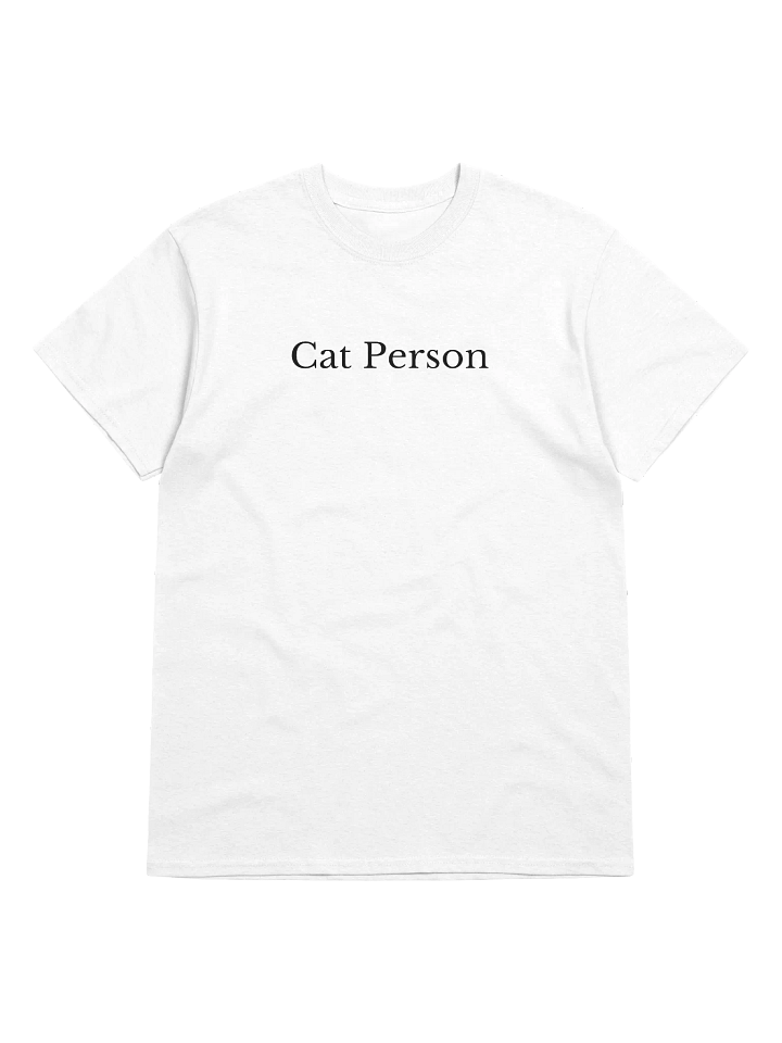 Cat Person T-Shirt (White) product image (1)