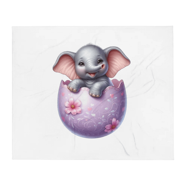 Elephant Easter Egg - Throw Blanket product image (1)