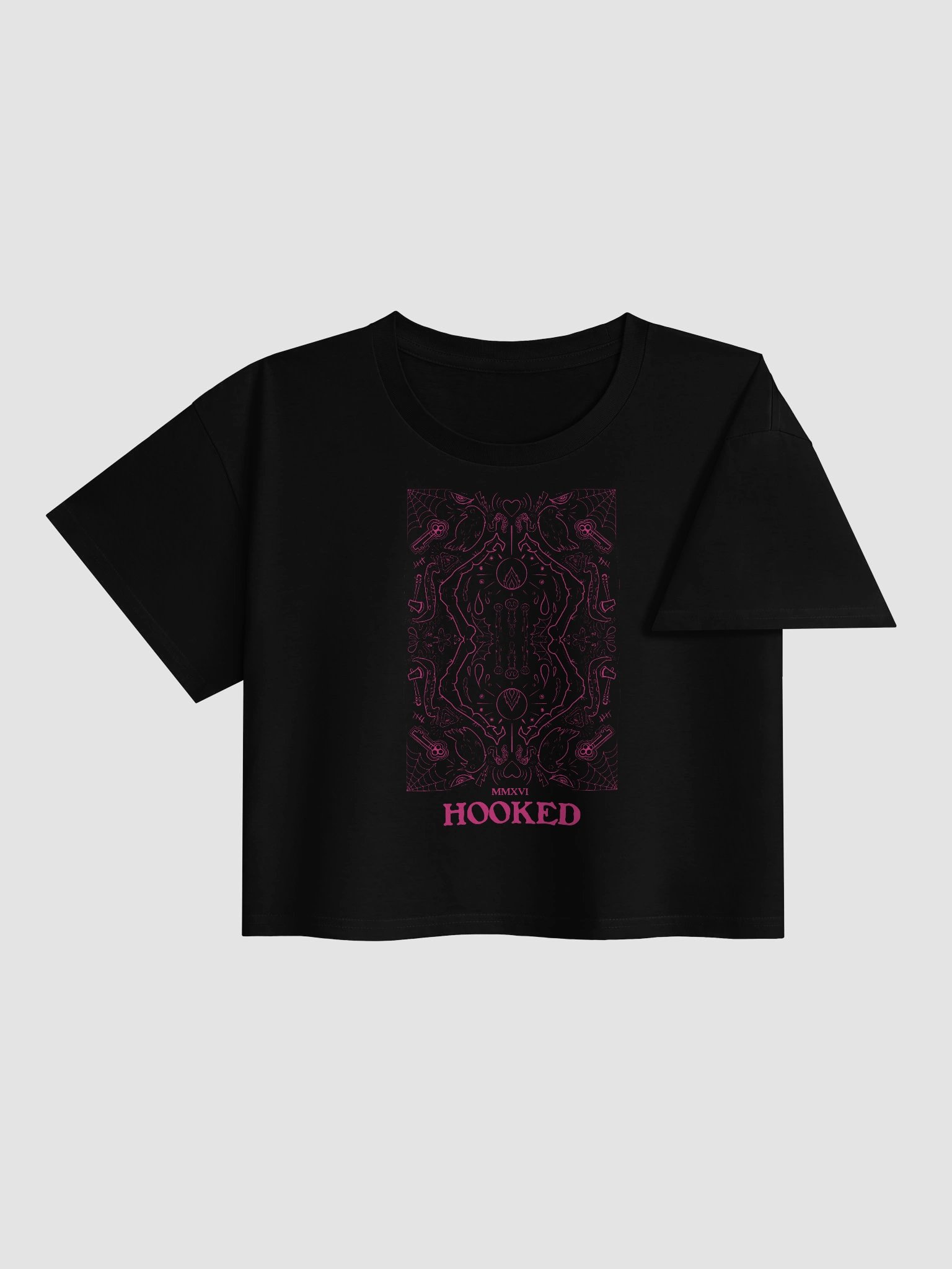 "Hooked"- Pink Graphic Cropped Tee product image (4)