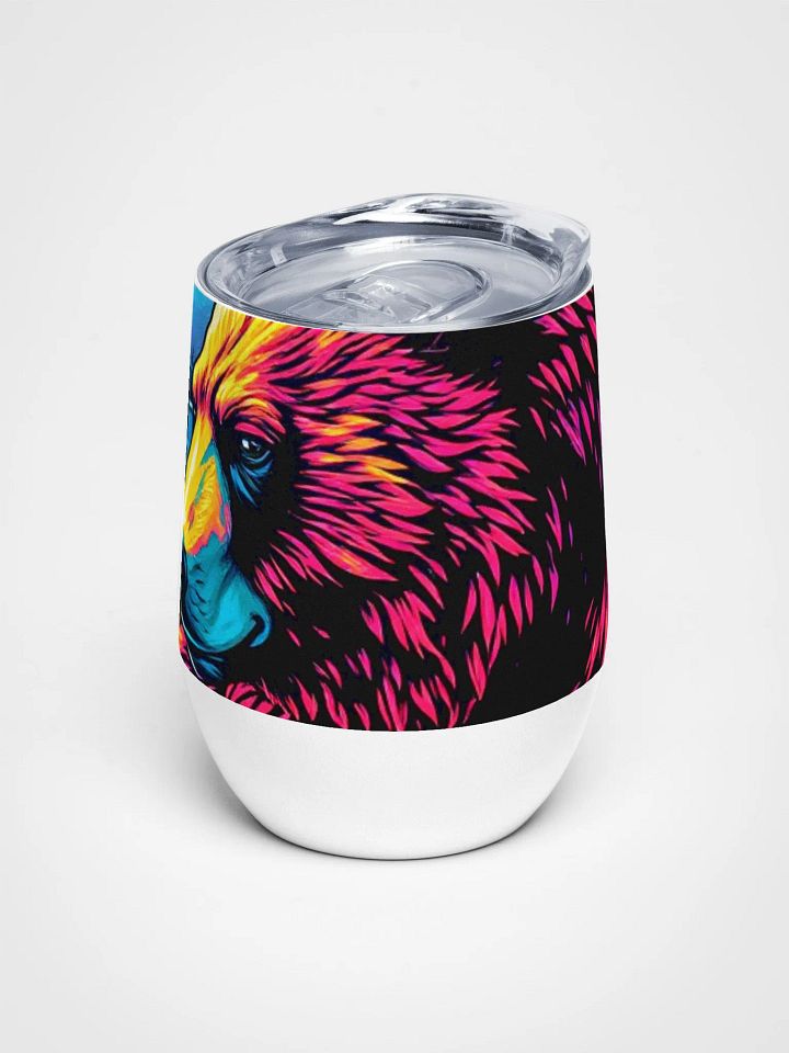 Vibrant Bear Wine Tumbler product image (1)
