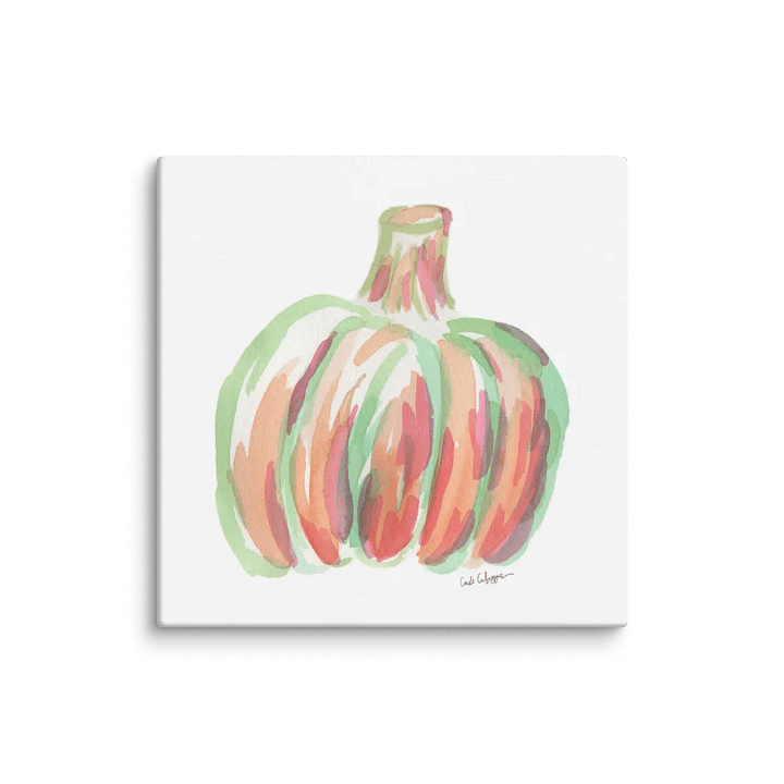 Watercolor Pumpkin Canvas Print product image (2)