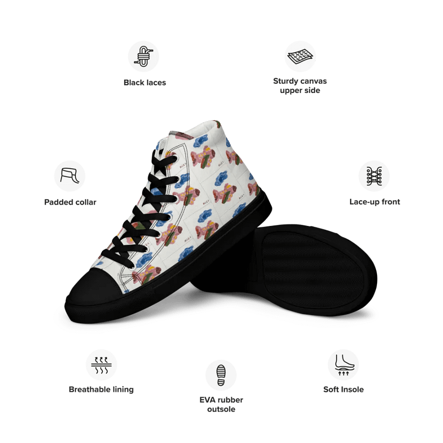 Kid Airplane (Women's High Top Canvas Shoes) product image (11)