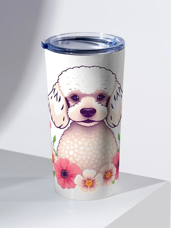 Floral Poodle 20oz Stainless Steel Tumbler product image (2)