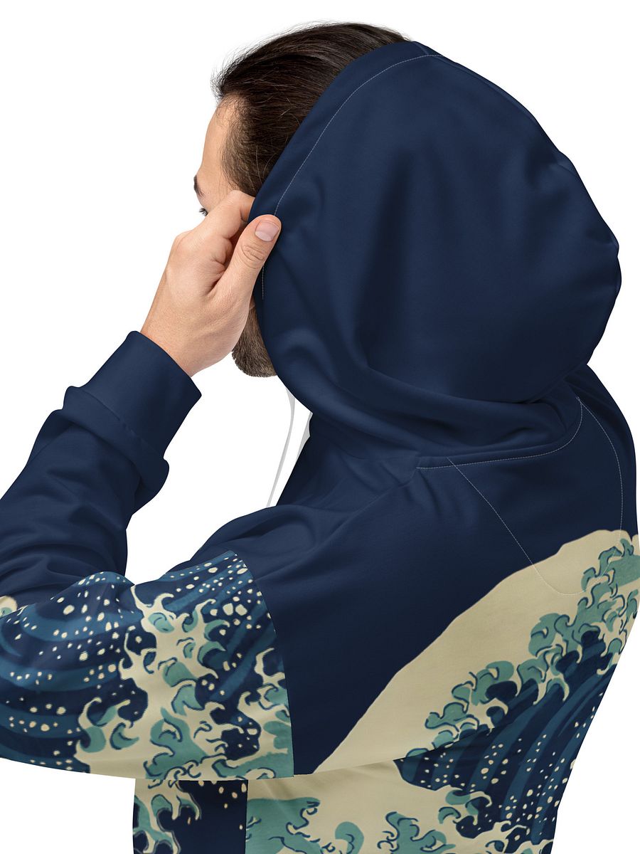 Under the Wave off Kanagawa All-Over Print Recycled Unisex Hoodie product image (9)