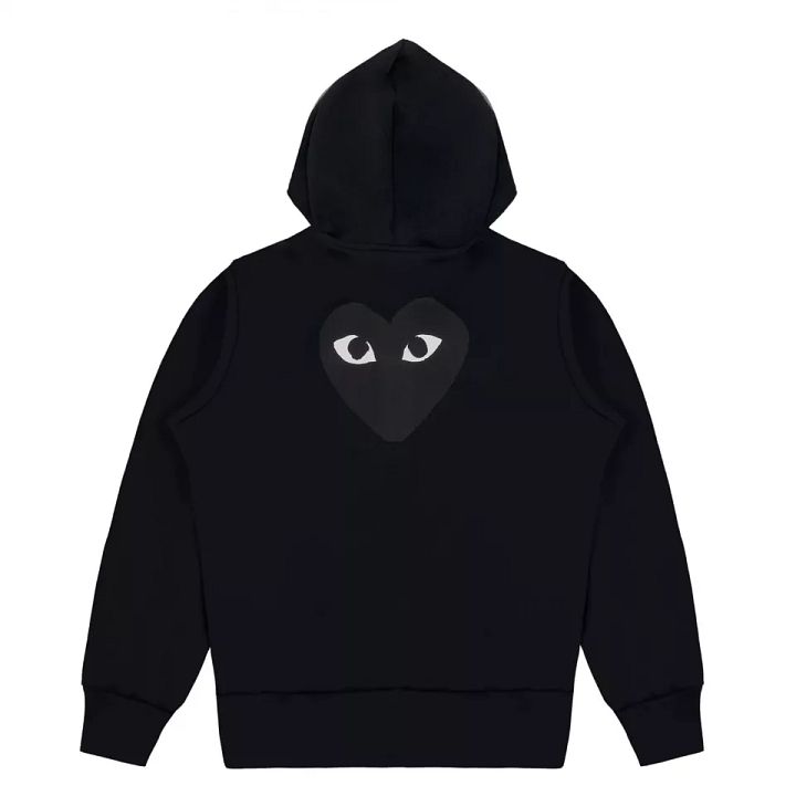 COMME DES GARCONS CDG PLAY BLACK HEART FULL ZIP BACK PRINT HOODIE SIZE LARGE product image (2)
