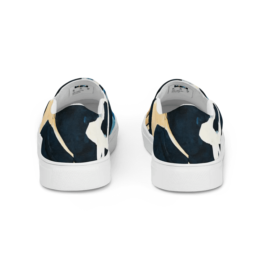Blue Plumes, Men's Slip-On canvas Shoes product image (4)
