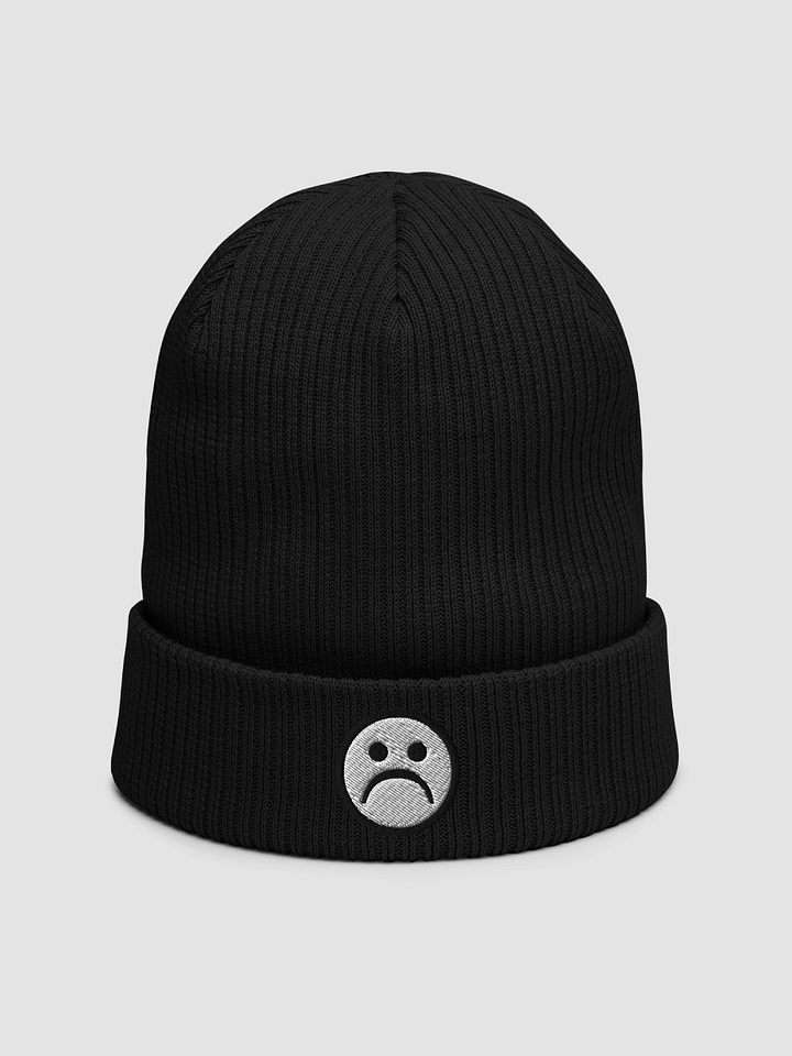 Sad face - Organic Ribbed Beanie product image (1)