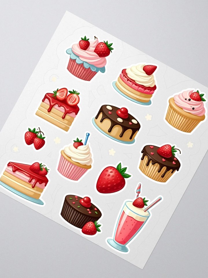 Sweet Treat Stickers: Strawberry Cakes & Cupcakes product image (5)