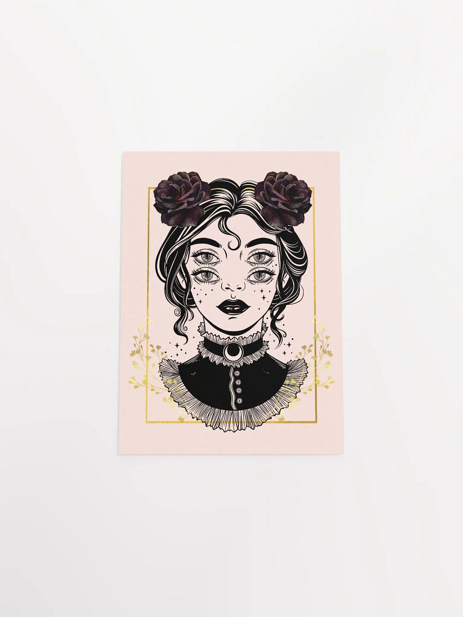 Four Eyed Witch Portrait Gothic Art Print product image (11)