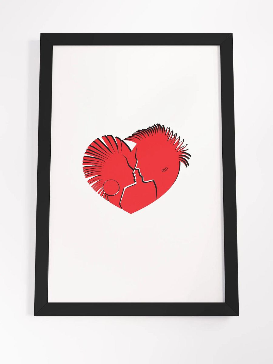 LOVE IN PROFILE HEART, LOVE, PROFILE, RED, PUNK, RETRO, VINTAGE, VALENTINE, VALENTINES DAY, ROMANTIC, ROMANCE, COUPLE, GIRLFRIEND, BOYFRIEND, HUSBAND, WIFE product image (8)