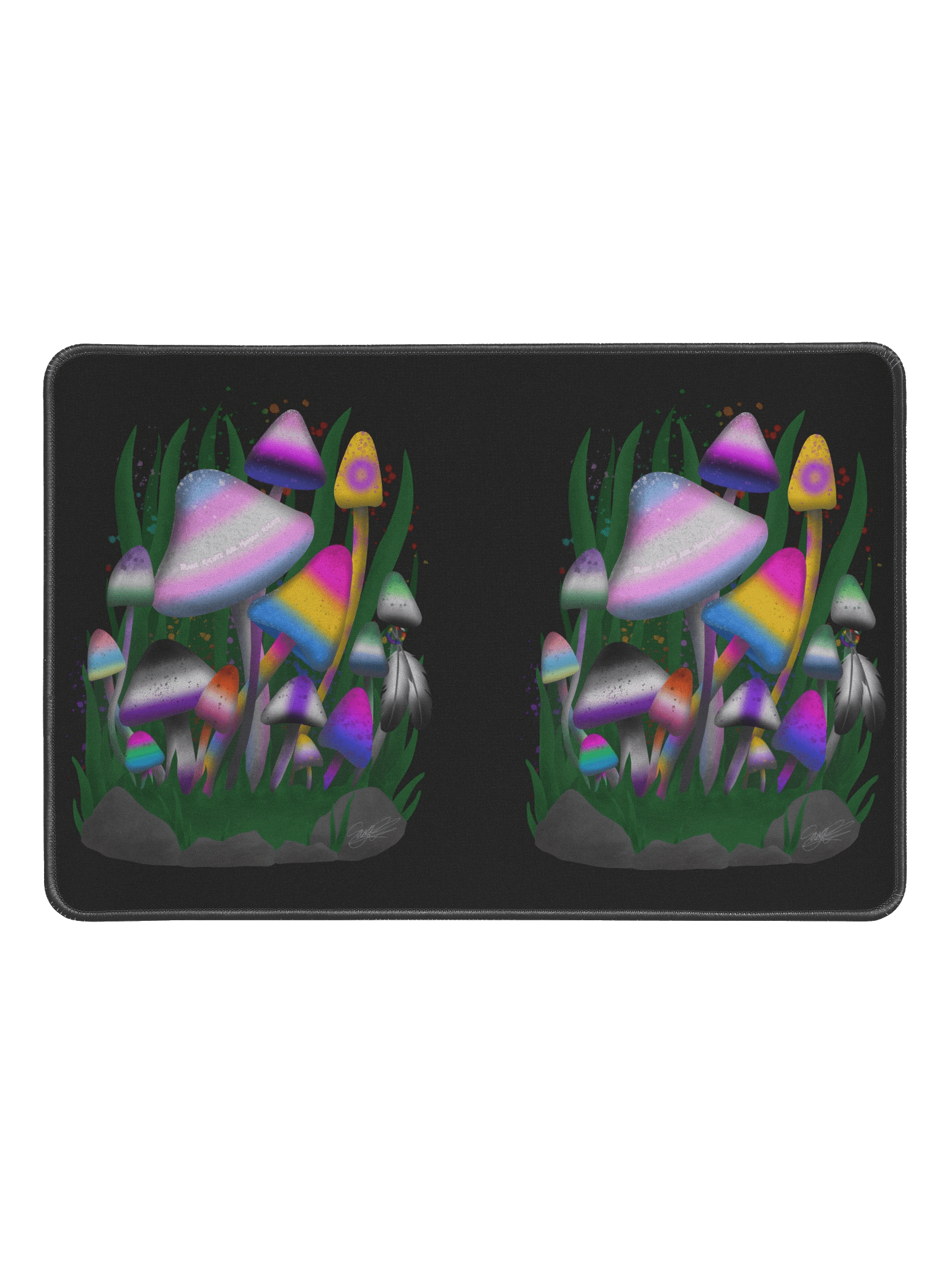 LGBTQIA+ Trans Rights Mushrooms Desk Mat product image (1)