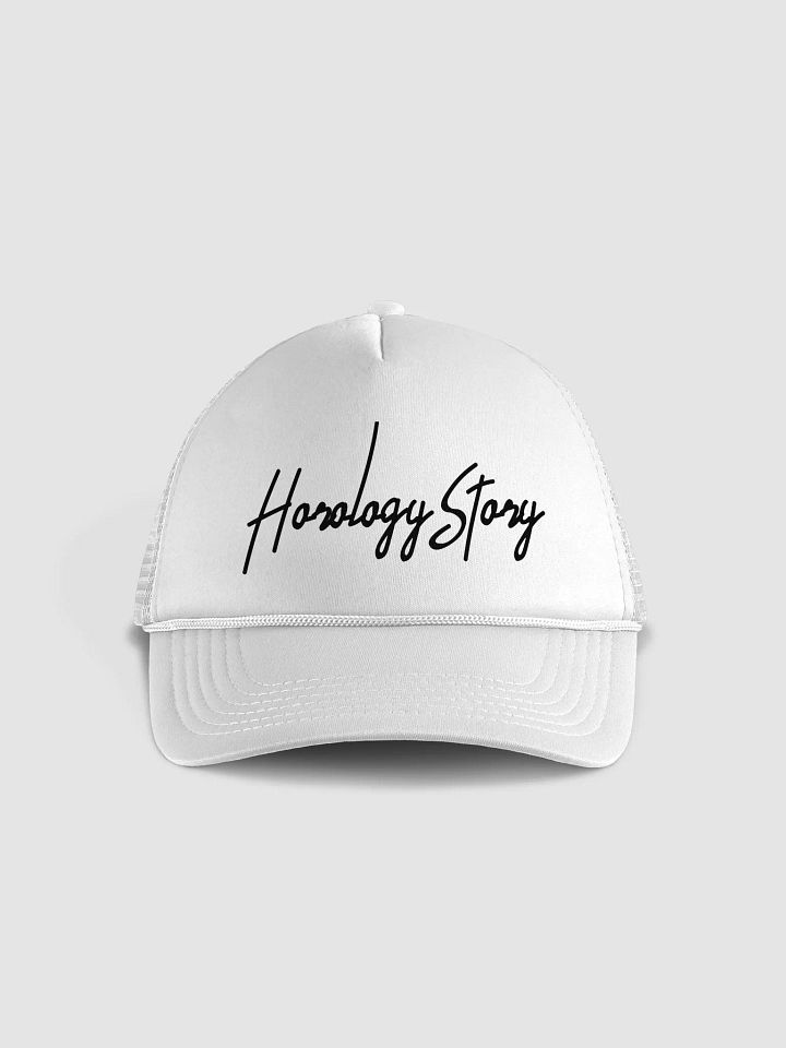 Horology Story White Foam Trucker Hat product image (1)