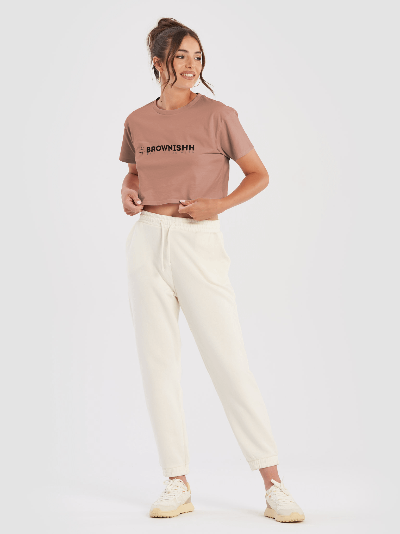 Classic Brownishh Crop Top (Tan) product image (5)