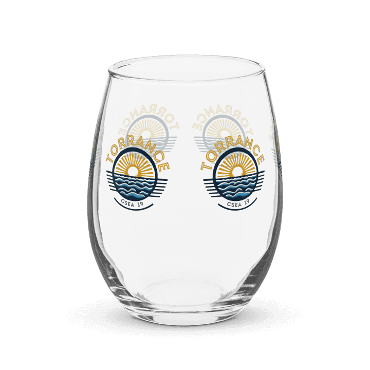 TUSD/CSEA Sun & Waves Stemless Wine Glass product image (1)