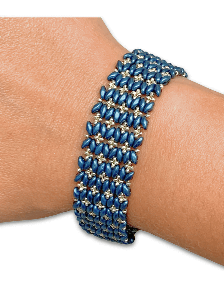 Beaded Butterfly Bracelet - Blue product image (1)