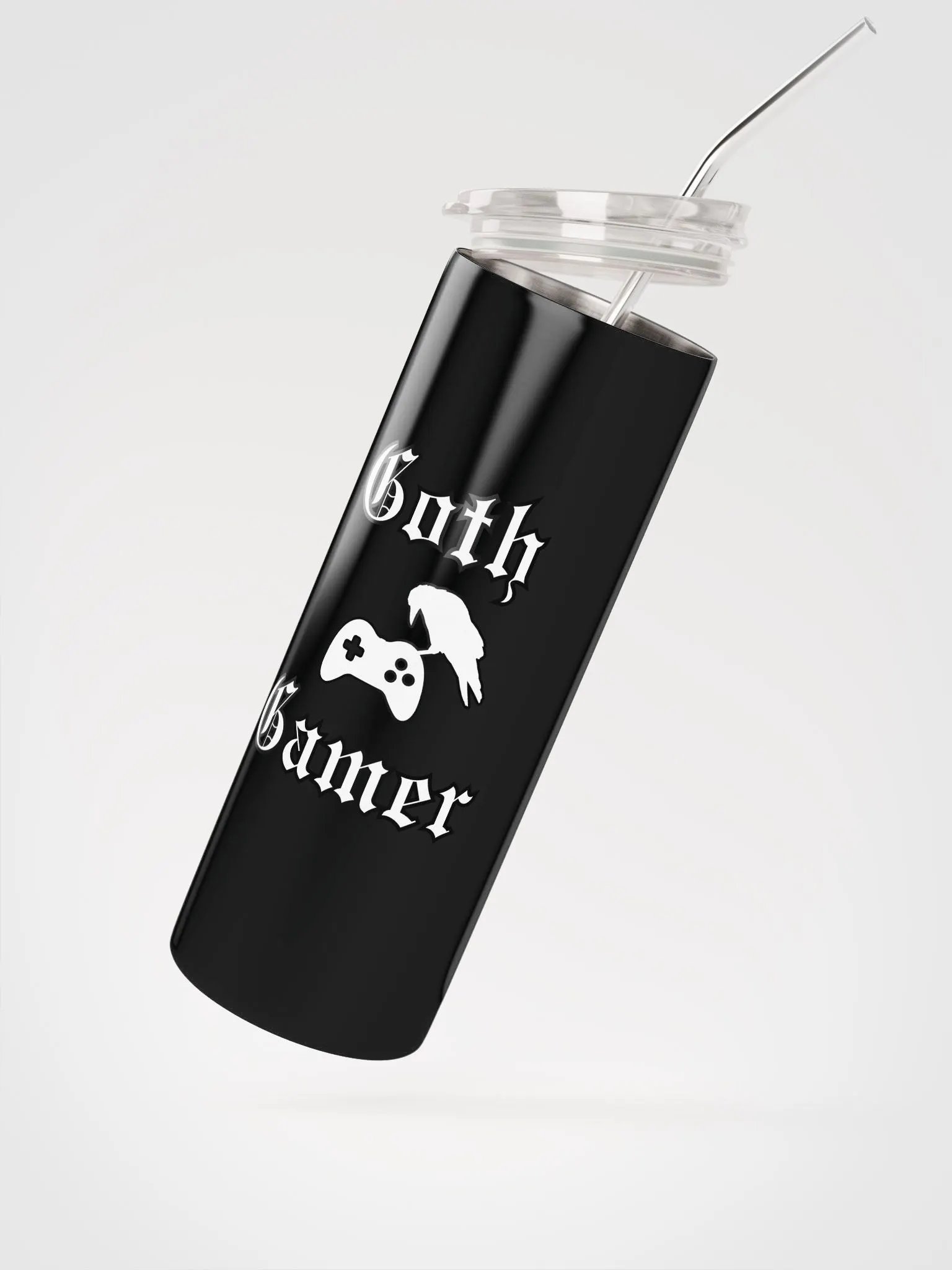 Goth Gamer Stainless Steel Tumbler with Straw product image (2)