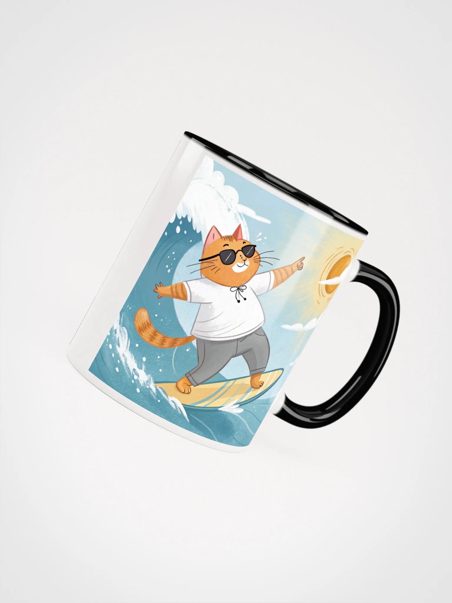 Surfing Cat Ceramic Mug product image (51)