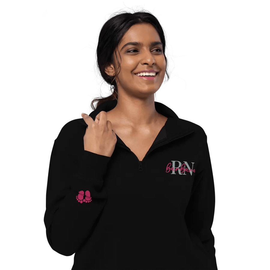 Personalized Embroidered Quarter Zip Sweatshirt (With Sleeve Element) product image (8)